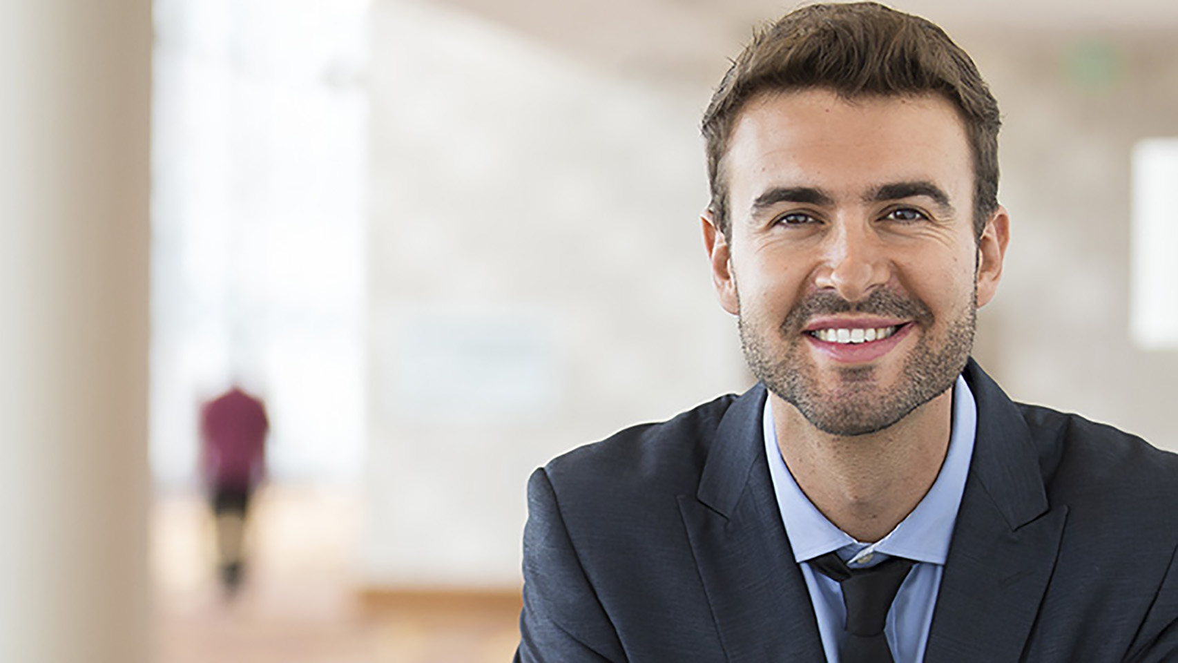 Businessman smiling at the camera