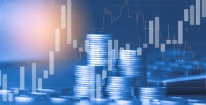 An abstract image of financial graphs