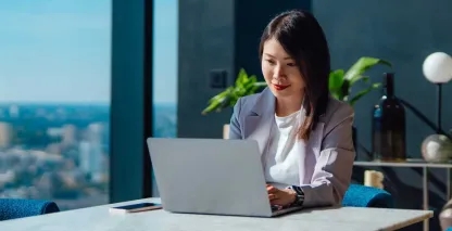 A business owner reviewing a financial plan