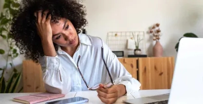 A business owner realizing they have become a victim of fraud