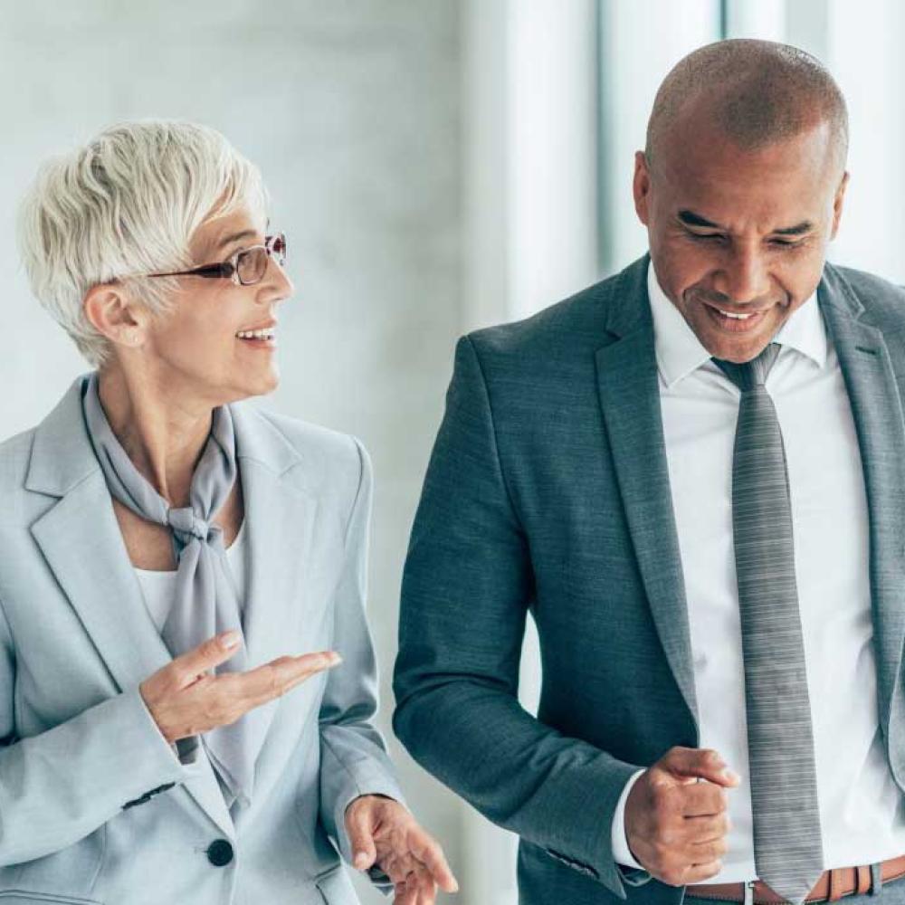 Two treasury management relationship bankers