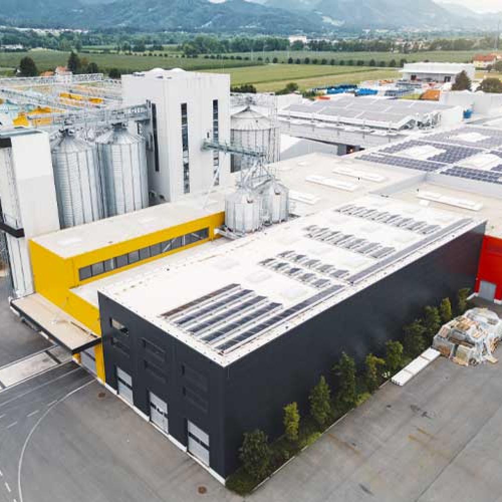 A large food production plant